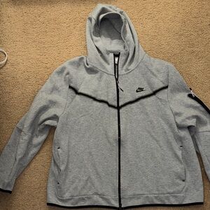 Nike Tech Heather Gray Full-Zip Hoodie